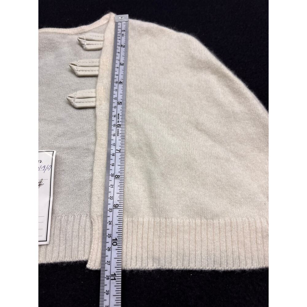 Kooba Cashmere Shrug Ivory Leather Deadstock - Picture 4 of 7
